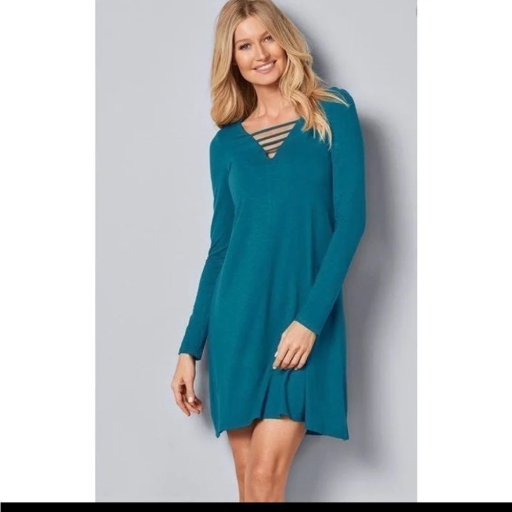 Venus Lattice Casual Dress XS